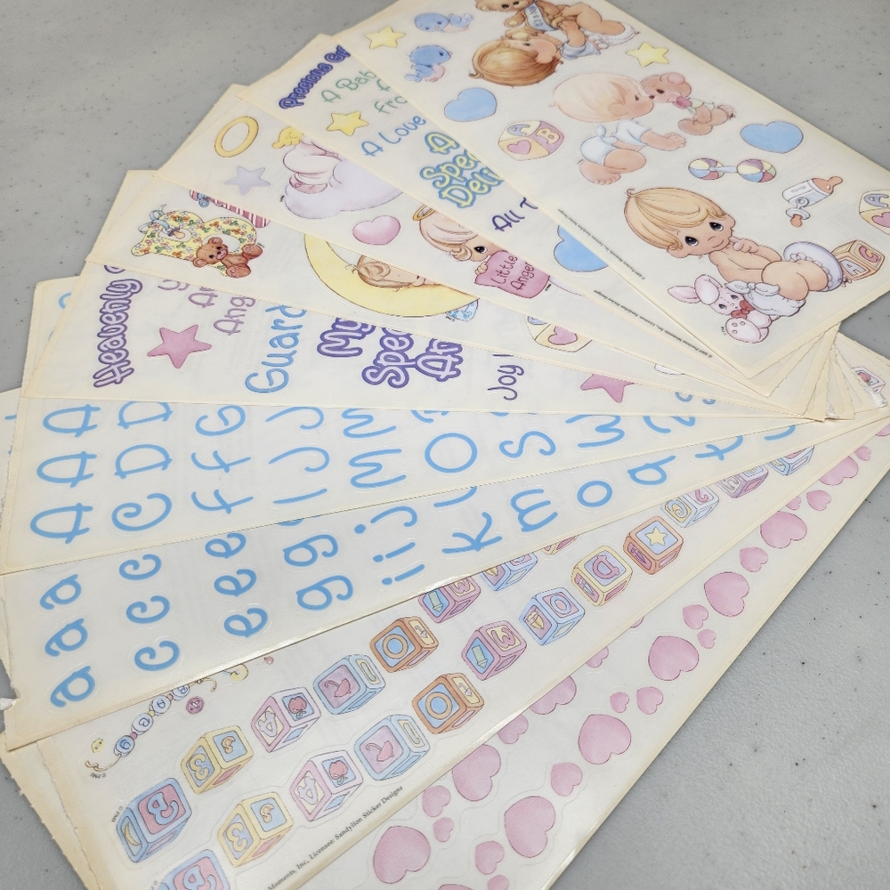Precious Moments Baby Boy Scrapbooking Sticker Lot